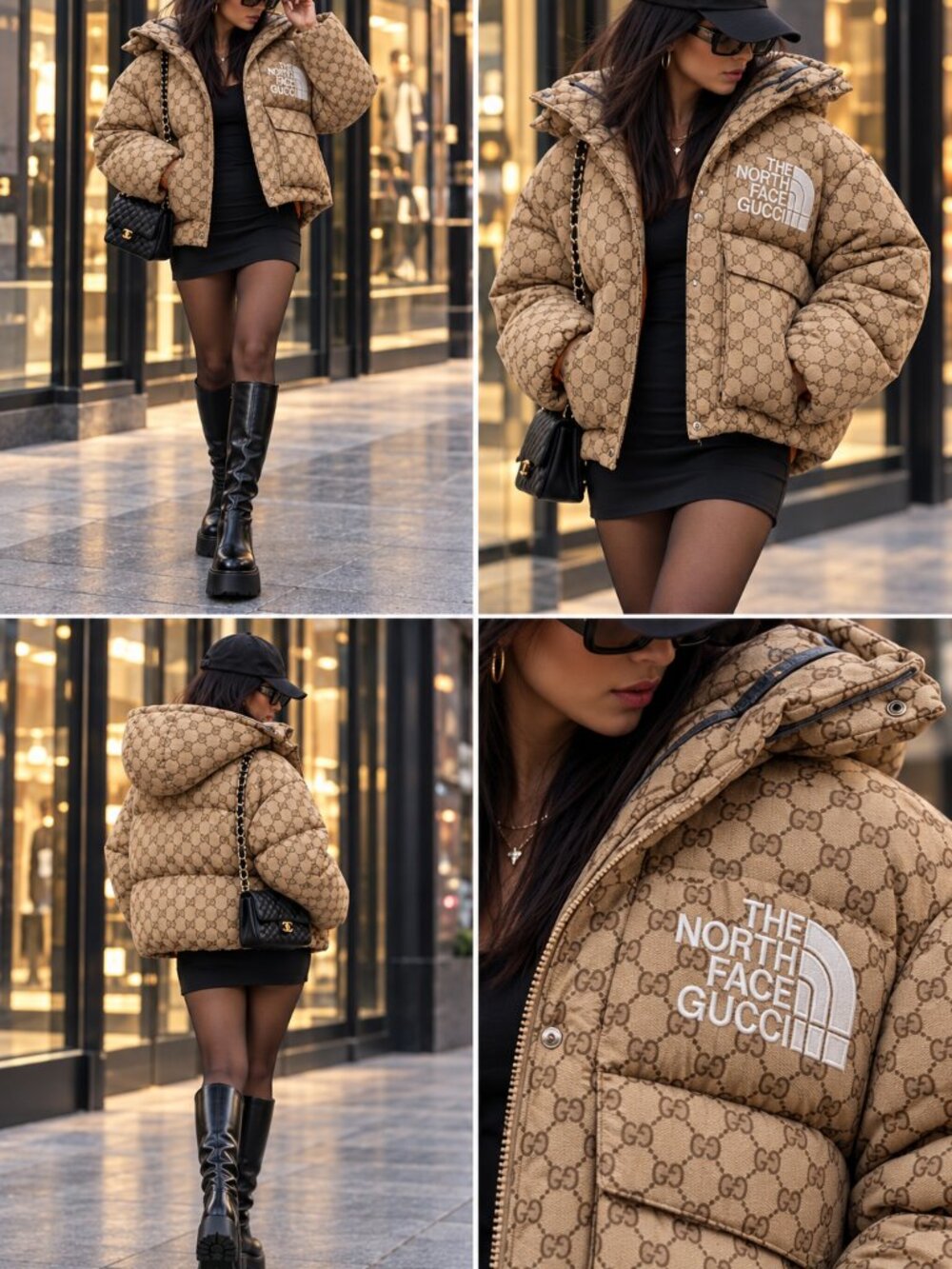The North Face X Gucci Puffer Mono Winter Coat